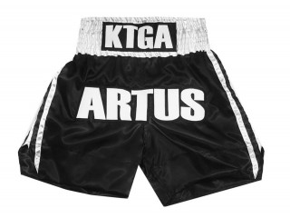 Custom Boxing Shorts : KNBXCUST-2042-Black